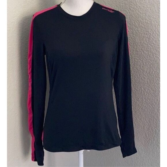 Saucony Long Sleeve Black Running Shirt Size Medium - Picture 1 of 10